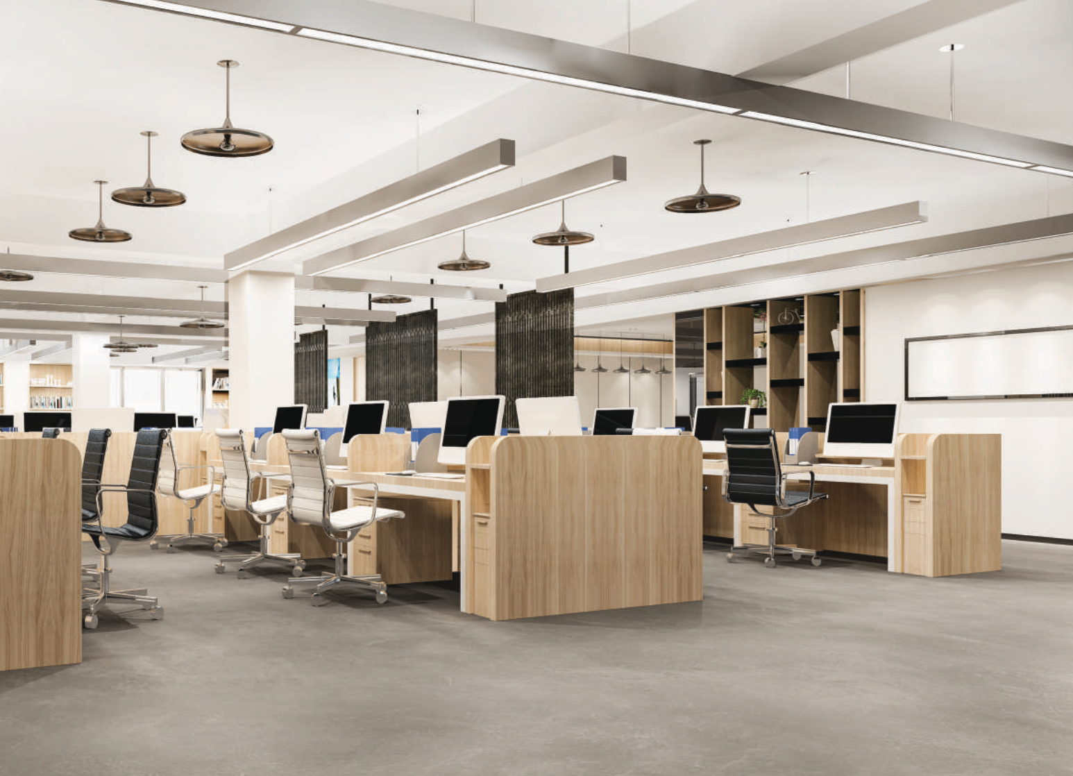 Open workspace floor