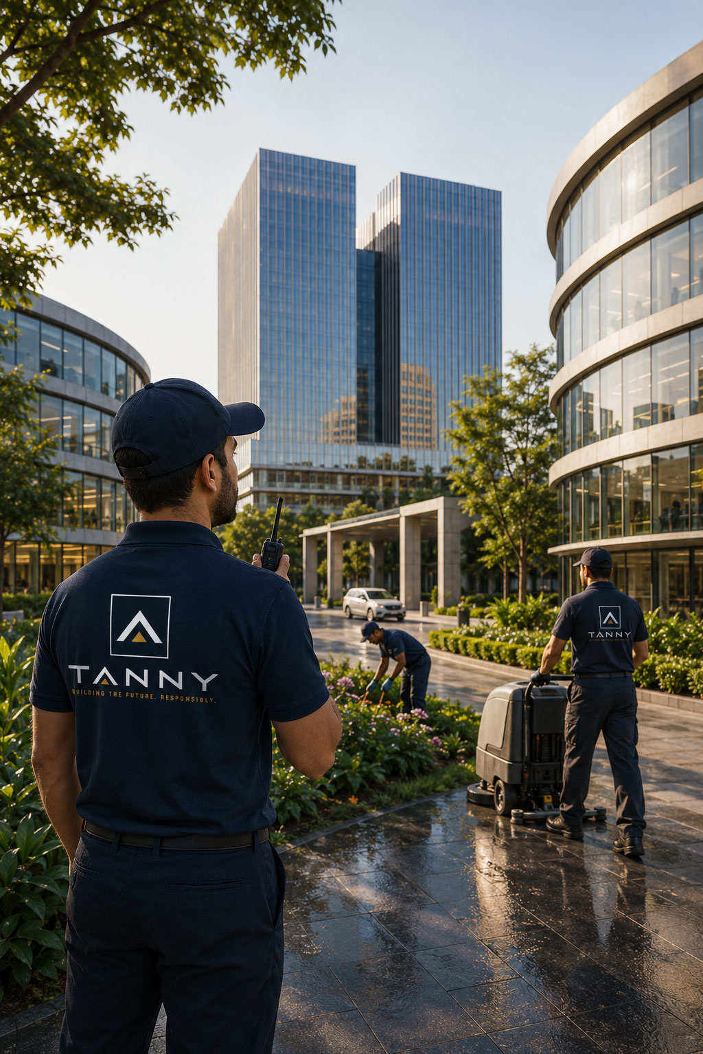 TANNY facilities team operating a Grade-A campus